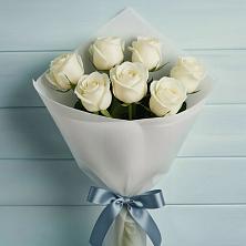 Букет 7 Белых роз Эдлесс Лав в Веселоярске