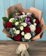 Букет цветов из:  Розы и Альстромерии #REPLACE_PRED# Веселоярске