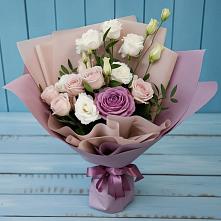 Букет цветов из:  Розы и Лизиантусы #REPLACE_PRED# Веселоярске