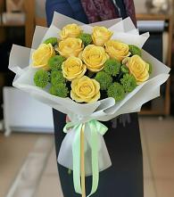 Букет цветов из:  Хризантемы и Розы в Веселоярске