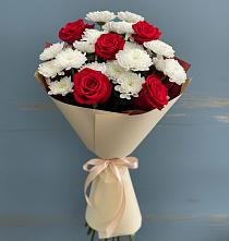 Букет цветов из:  Розы и Хризантемы в Веселоярске
