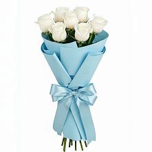 Букет 7 белых роз Проуд в Веселоярске