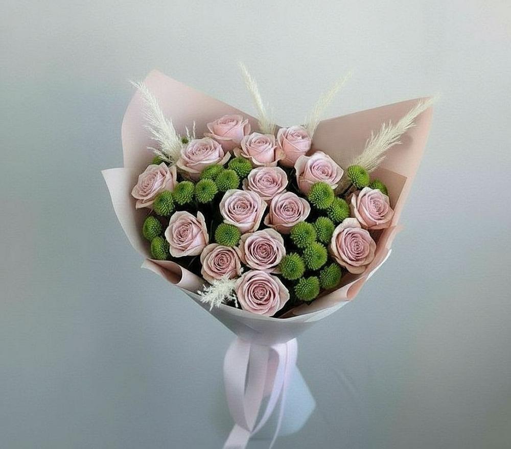 Букет цветов из: Розы и Хризантемы в Веселоярске