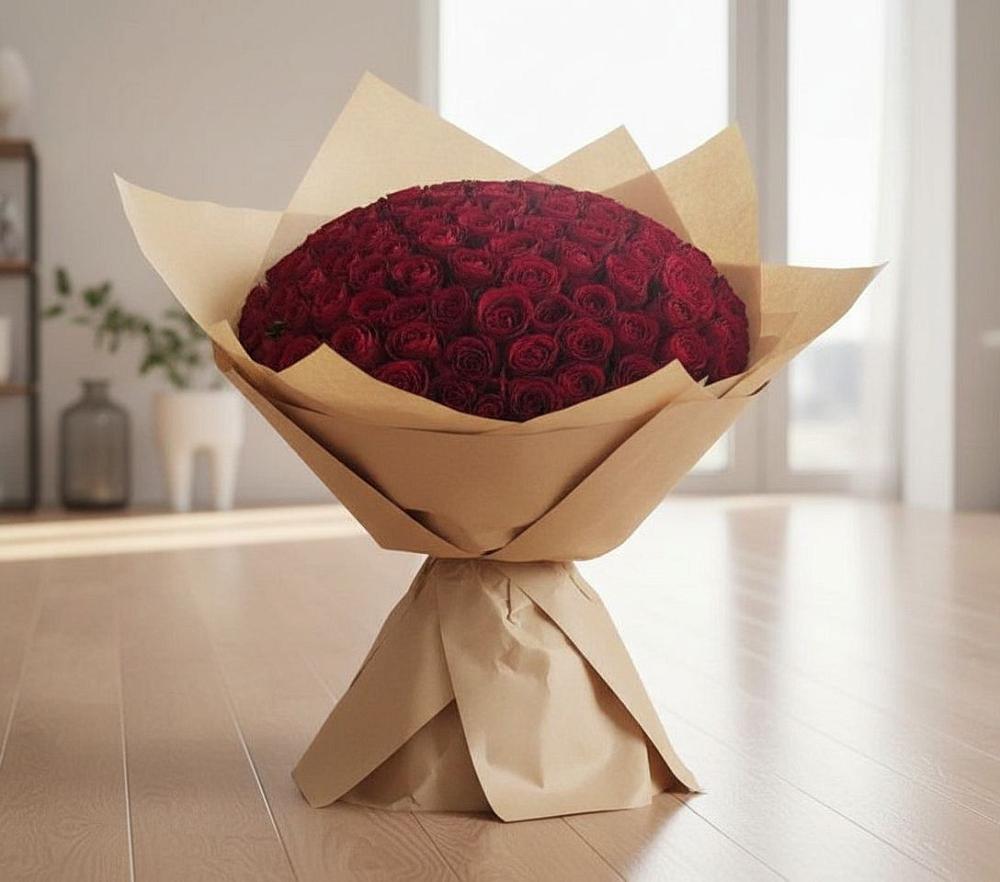 Букет 101 Красная роза в Веселоярске