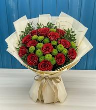 Букет цветов из:  Розы и Хризантемы в Веселоярске