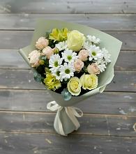 Букет цветов из:  Альстромерии, Розы и Хризантемы в Веселоярске