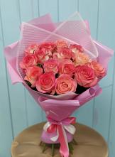 Букет 15 Розовых роз Равель #REPLACE_PRED# Веселоярске