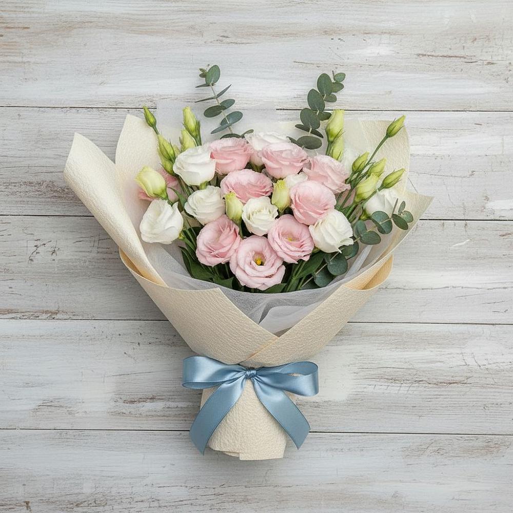 Букет цветов из: Лизиантусы в Веселоярске